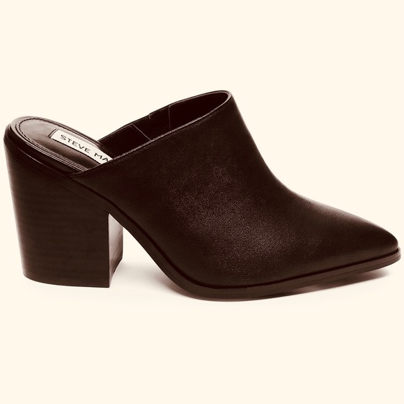 Black Leather Steve Madden Mule Size 8 - Picture 8 of 8
